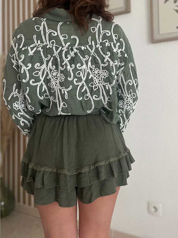 Jupe Short Maéva Kaki – Image 2
