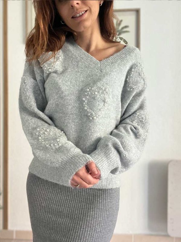 Pull Coralie Gris
