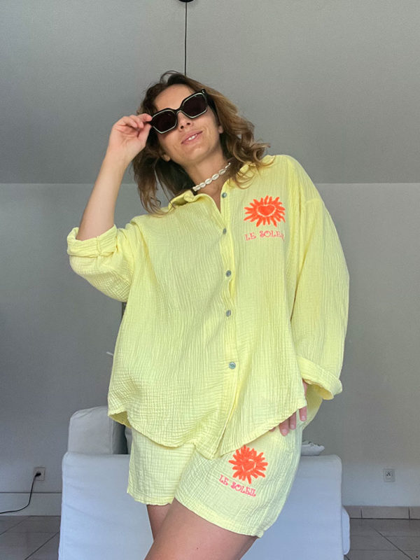 Chemisier Soleil Jaune – Image 2