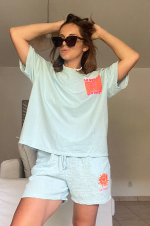 T-Shirt Soleil Bleu