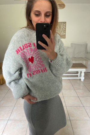 Pull Soleil Gris