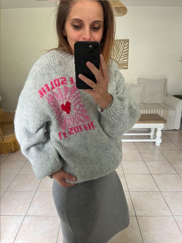 Pull Soleil Gris