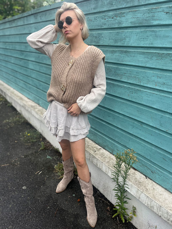 Gilet Soleil Camel – Image 5