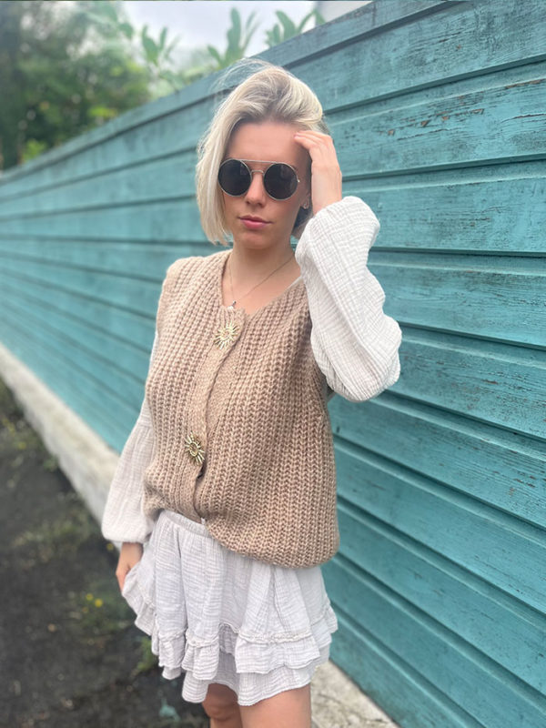 Gilet Soleil Camel