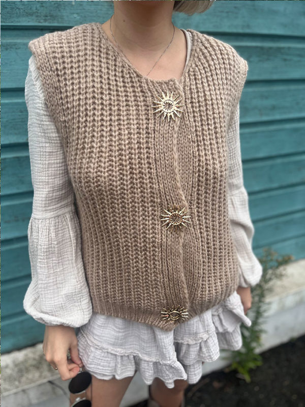 Gilet Soleil Camel – Image 2