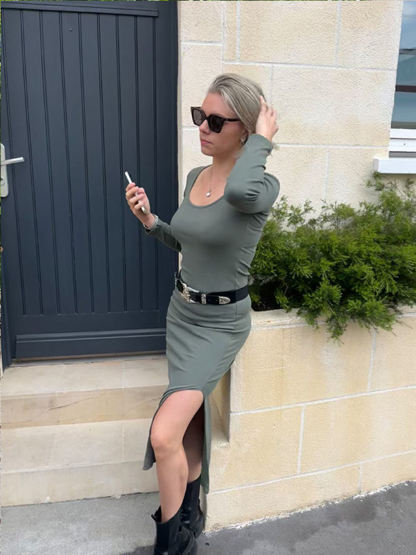 Robe Alba Kaki – Image 4